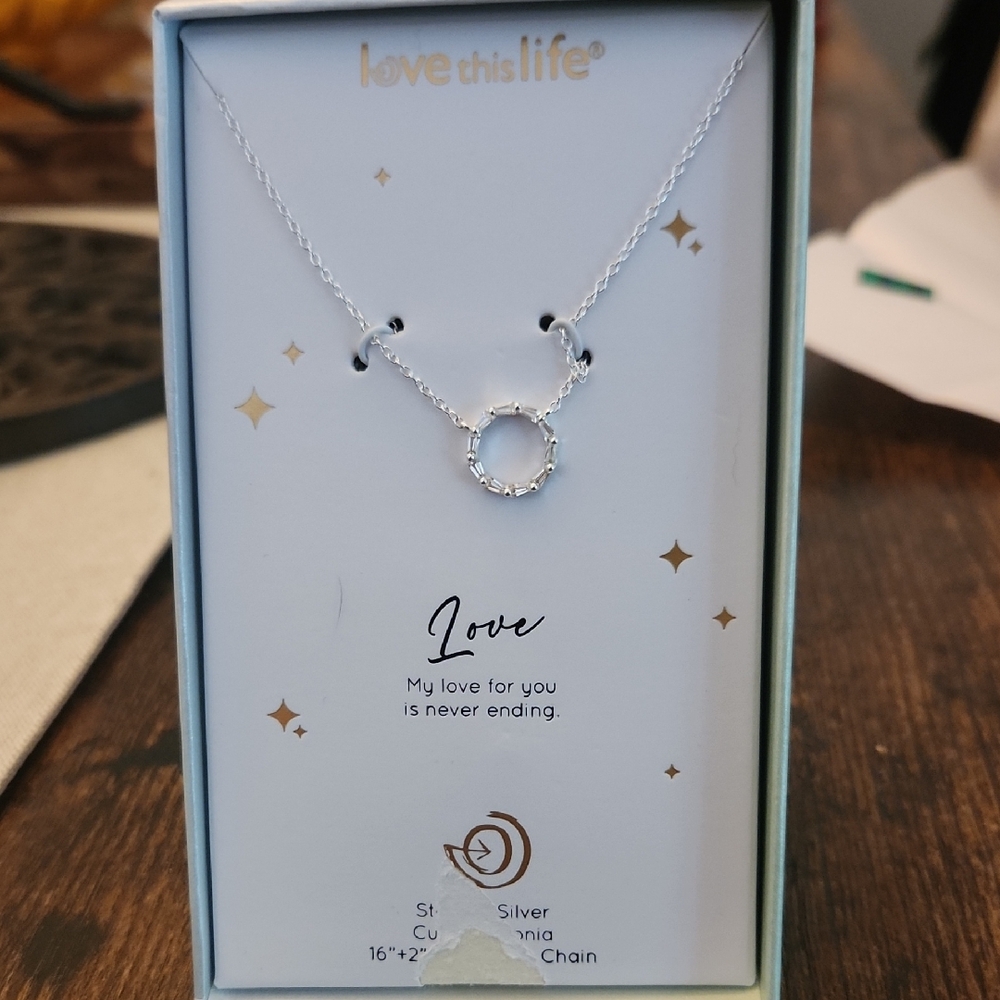 Love This Life Silver Necklace